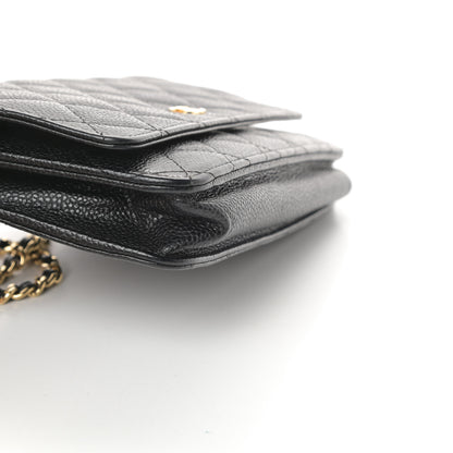Chanel Caviar Quilted Wallet On Chain WOC Black 12 of 14