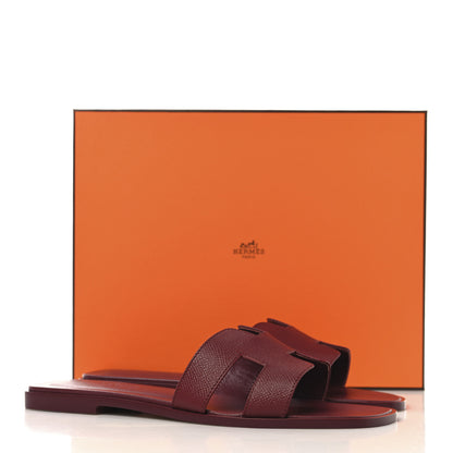 Hermes Epsom Oran Sandals 38.5 Rouge H 10 of 10