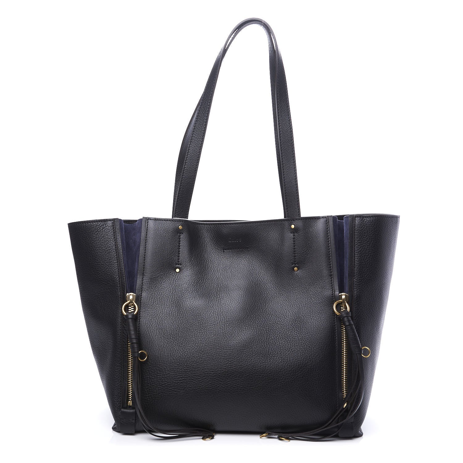 Chloe Smooth Calfskin Medium Milo Shopping Tote Black 1 of 9