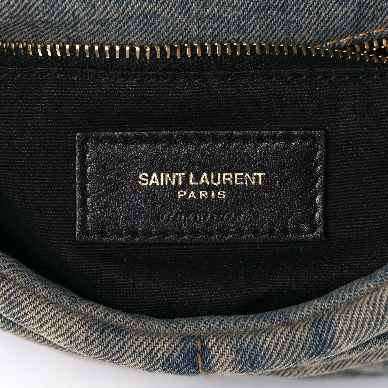 Saint Laurent Denim Quilted Toy Loulou Puffer Monogram Chain Satchel Blue Cinnamon 6 of 11