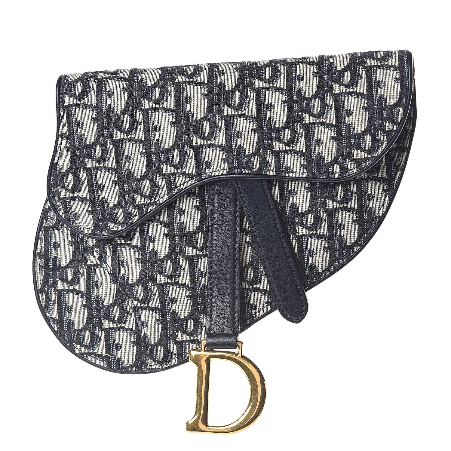 Christian Dior Oblique Saddle Belt Bag Blue 1 of 9