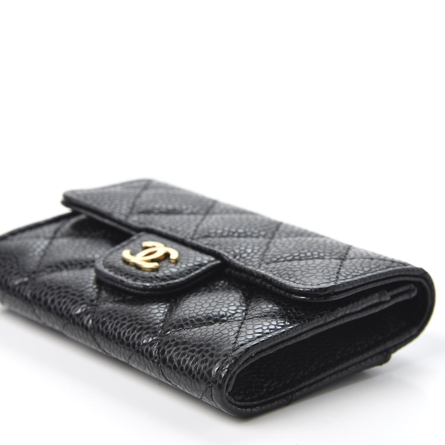 Chanel Caviar Quilted Flap Card Holder Wallet Black 6 of 9