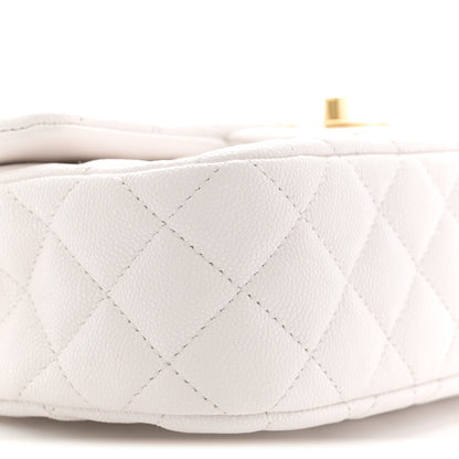 Chanel Caviar Quilted Small Handy CC Flap White 17 of 19