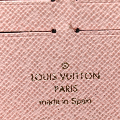 Louis Vuitton Damier Ebene Clemence Wallet Rose Ballerine 6 of 7