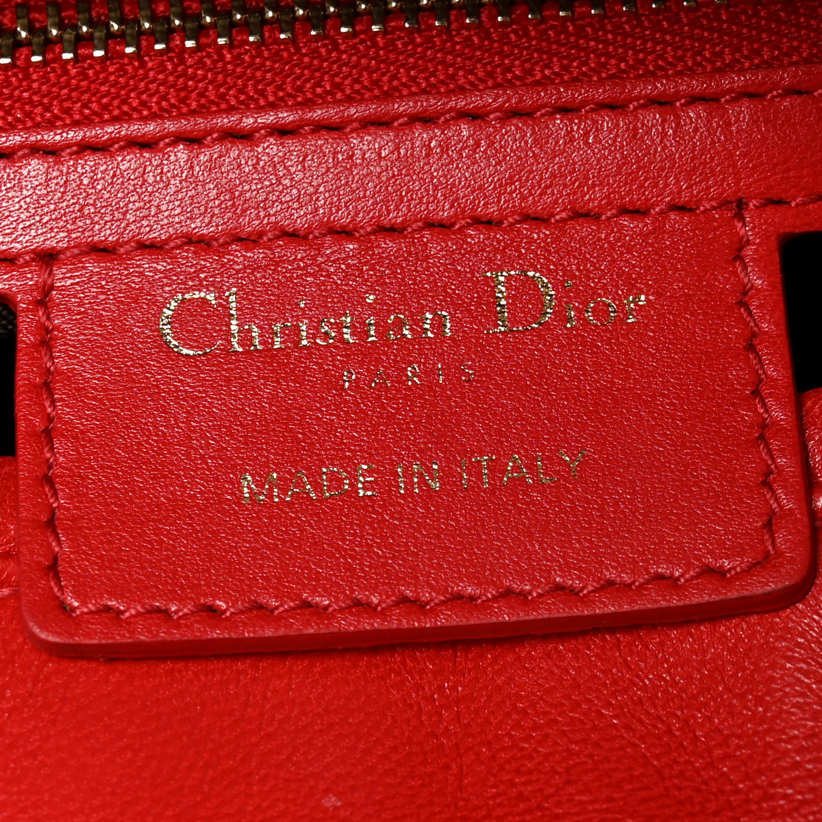 Christian Dior Lambskin Cannage Medium Lady Dior Red 5 of 9