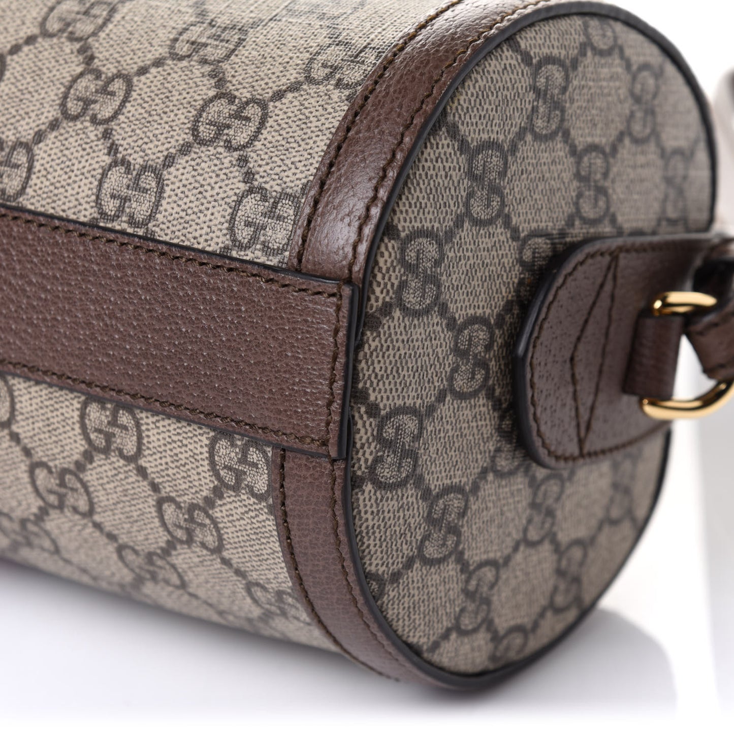GG Supreme Monogram Web Small Ophidia Boston Bag Beige New Acero