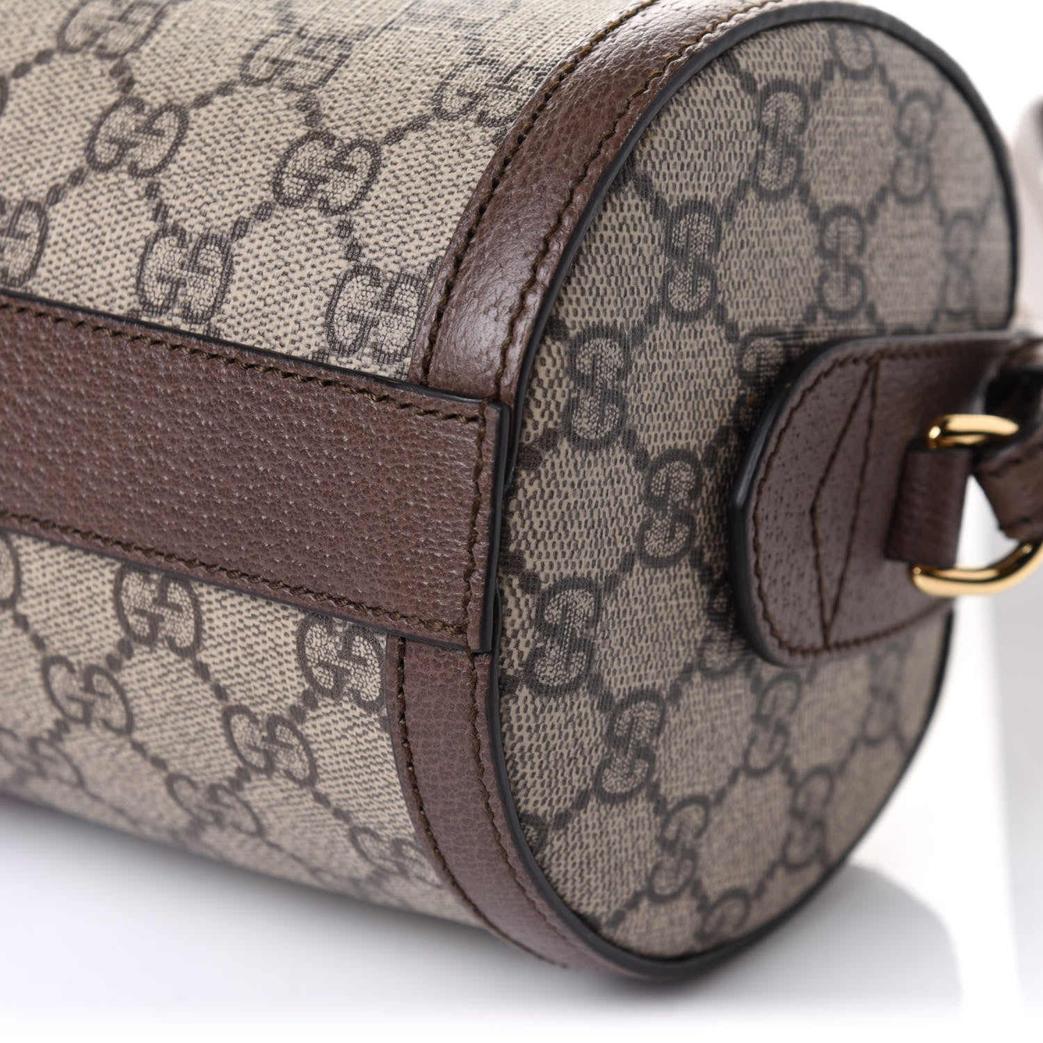 Gucci GG Supreme Monogram Web Small Ophidia Boston Bag Beige New Acero 10 of 11