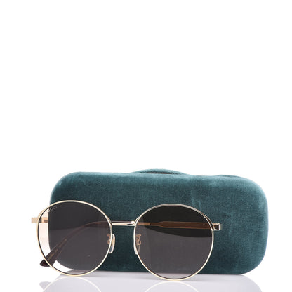 Gucci Web Round Sunglasses GG0206SK Gold 8 of 8