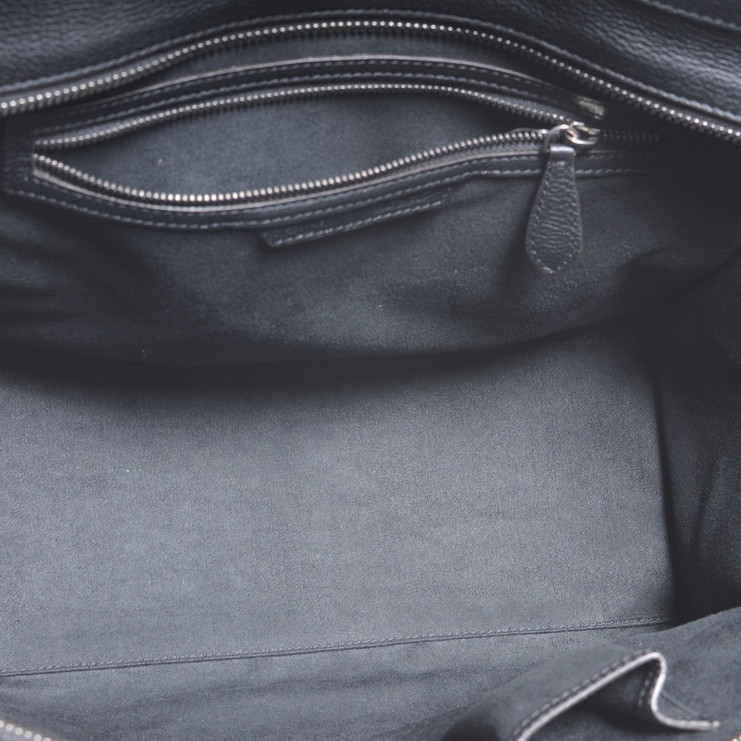 Drummed Leather Shoulder Luggage Black