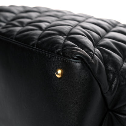 Chanel Calfskin Quilted Large Soft Elegance Tote Black 9 of 11