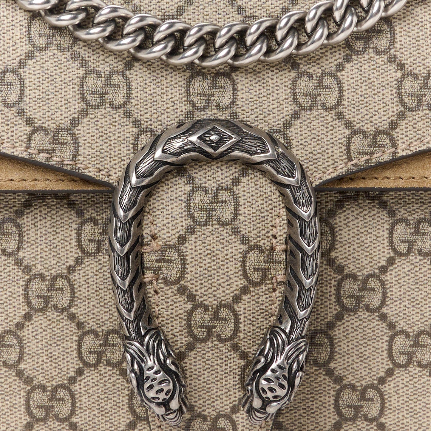GG Supreme Monogram Small Dionysus Shoulder Bag Taupe
