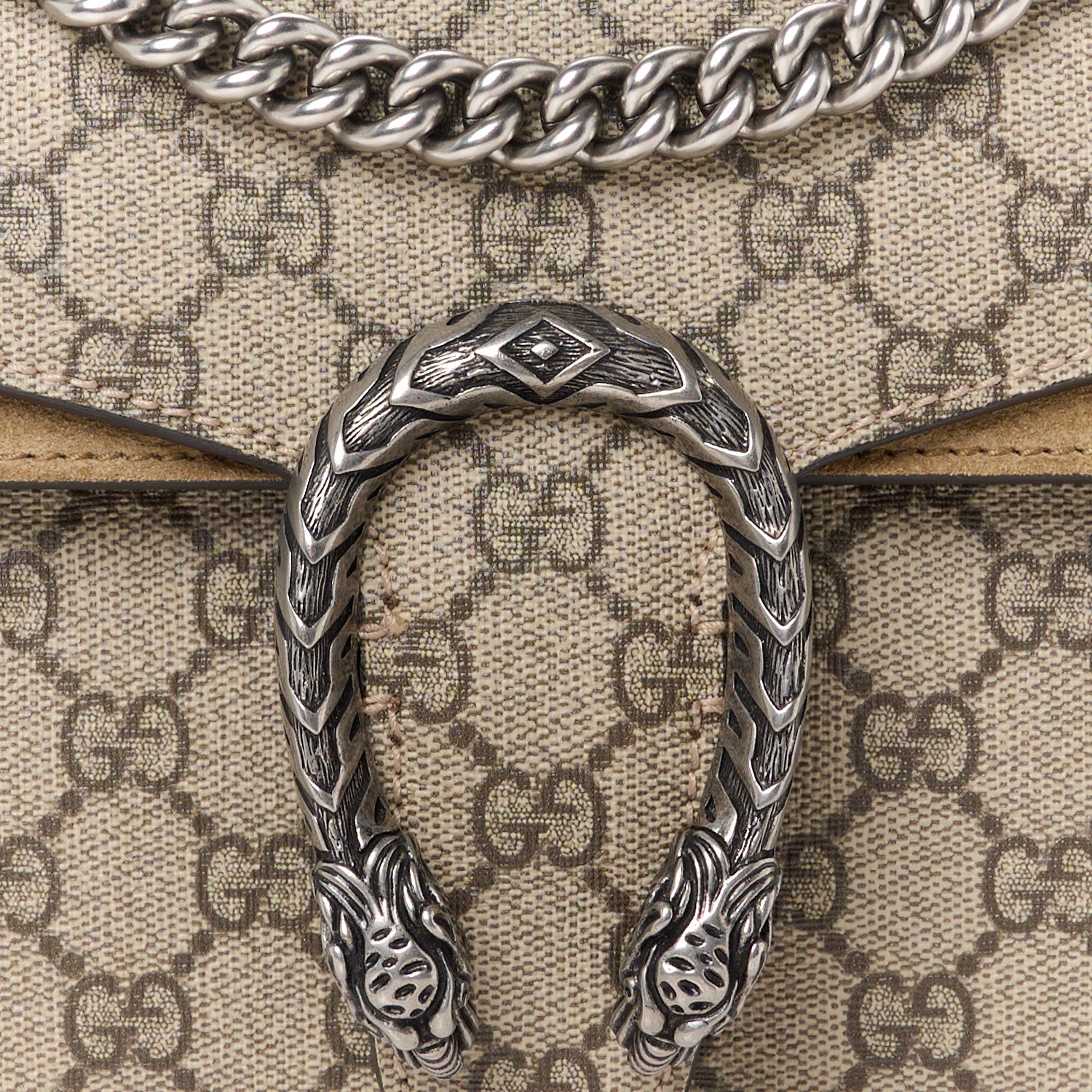 Gucci GG Supreme Monogram Small Dionysus Shoulder Bag Taupe 9 of 13