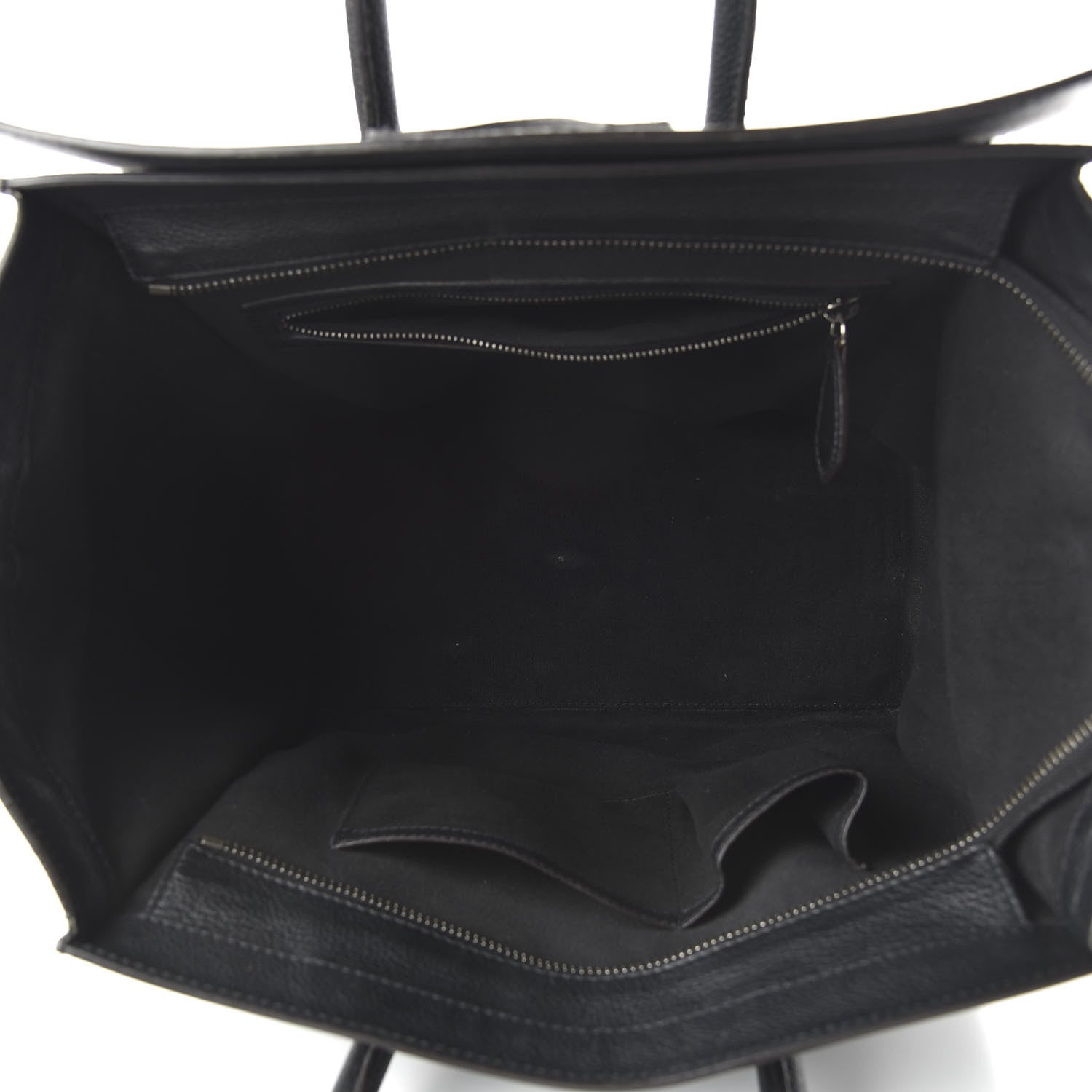 Celine Drummed Calfskin Mini Luggage Black 5 of 10