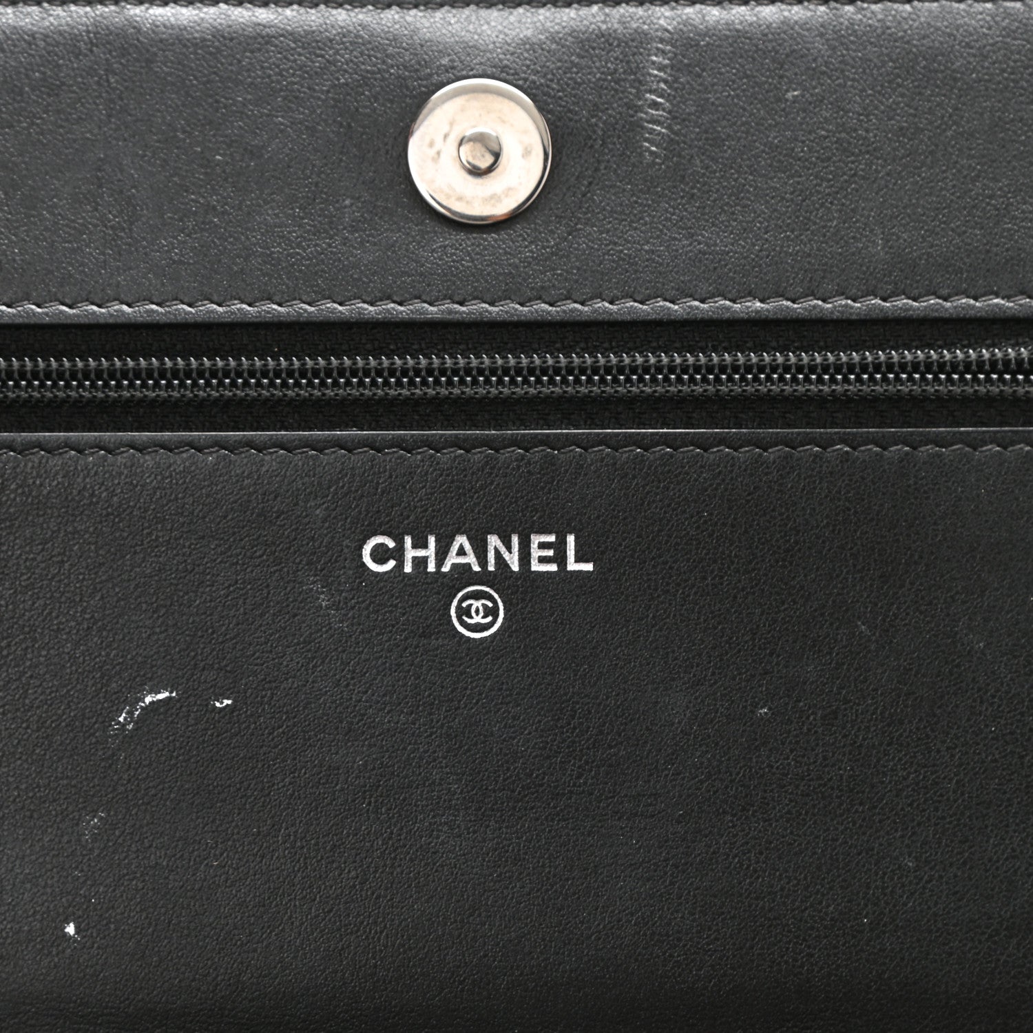 Chanel Caviar Chevron Quilted Boy Wallet On Chain WOC Black 6 of 13