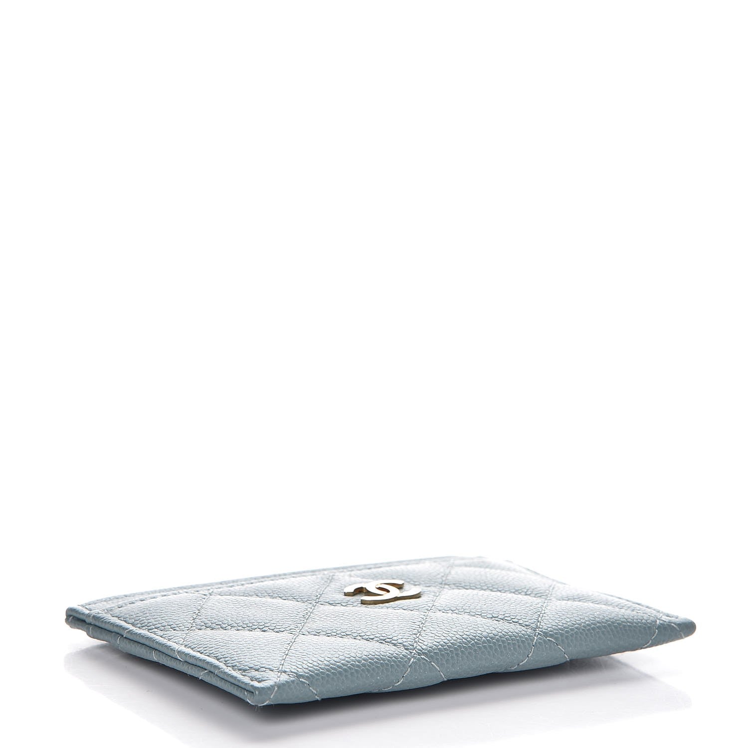 Chanel Iridescent Caviar Quilted Card Holder Blue 4 of 6