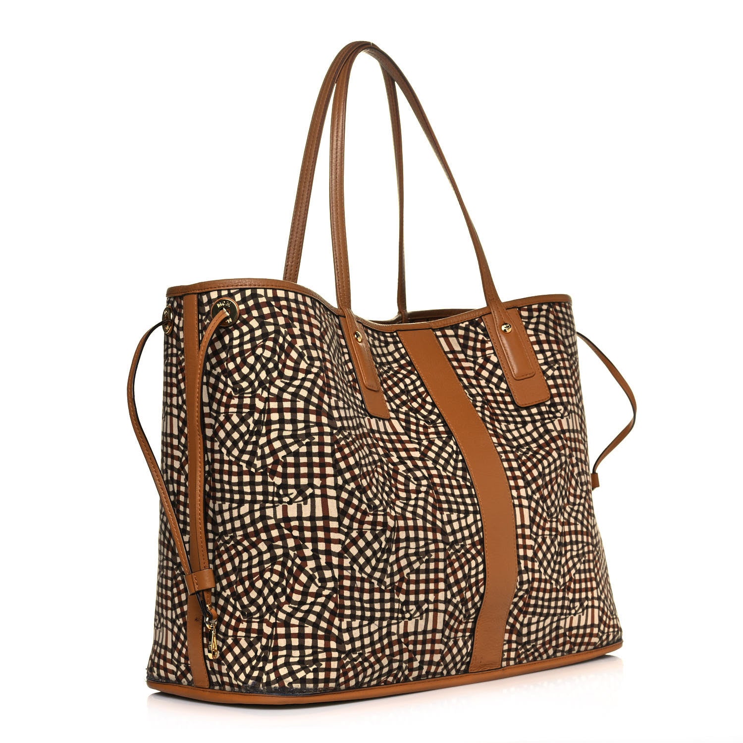 MCM Visetos Large Liz Reversible Shopper Tote Cognac 12 of 19
