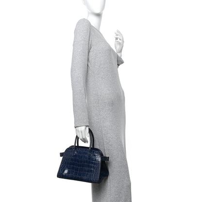 The Row Alligator Margaux 10 Bag Navy 2 of 10