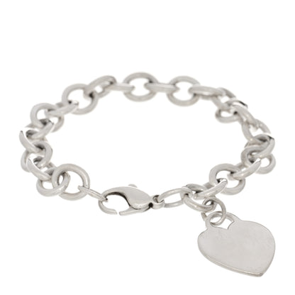 Tiffany Sterling Silver Heart Tag Charm Bracelet 1 of 3