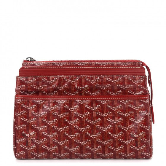 Goyardine Miroir Toiletry Bag PM Red