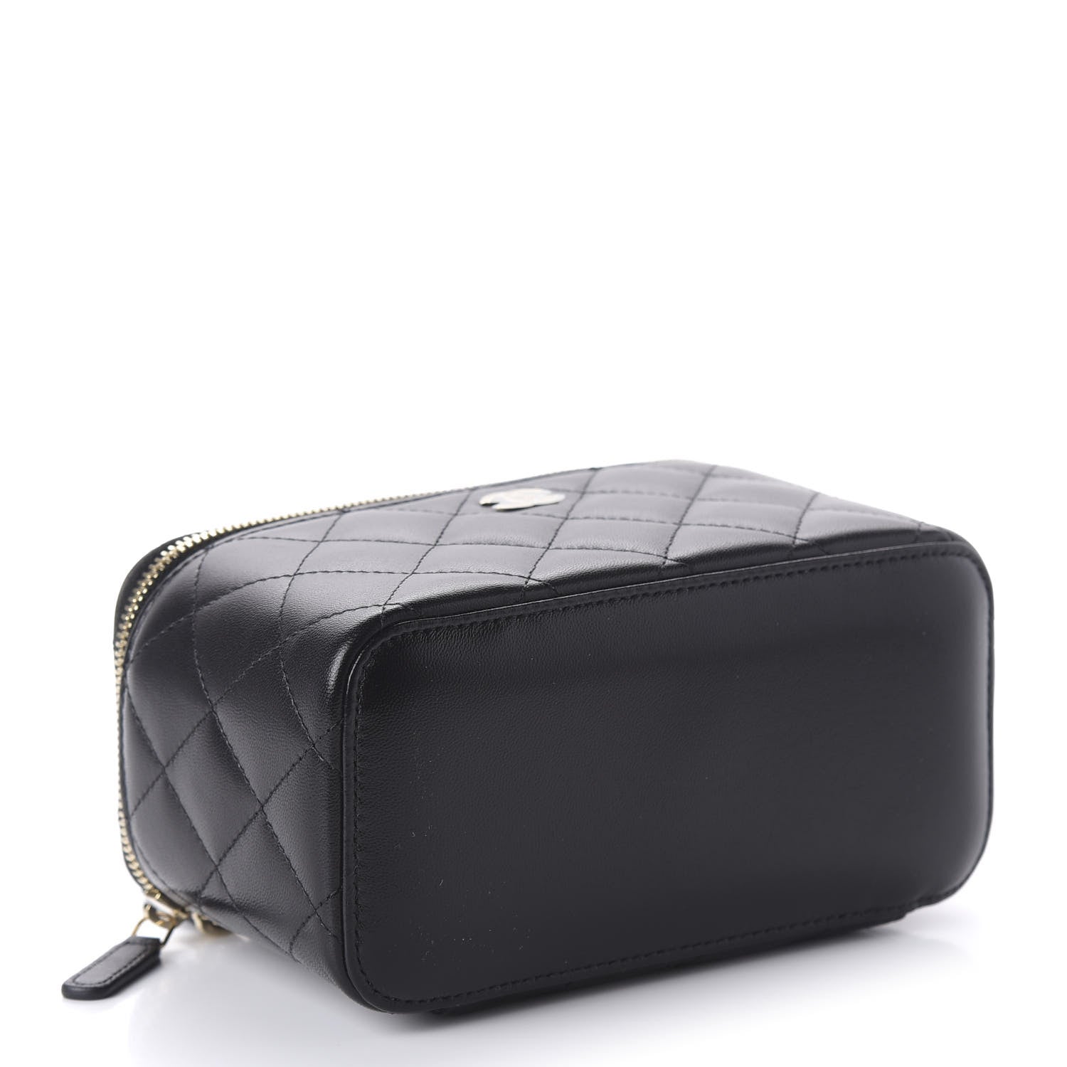 Chanel Lambskin Quilted Small Vanity Case With Chain Black 4 of 11