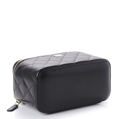 Chanel Lambskin Quilted Small Vanity Case With Chain Black 4 of 11