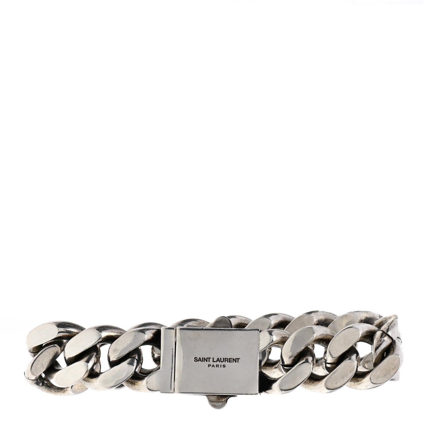 Metal Curb Chain Bracelet Oxidized Silver