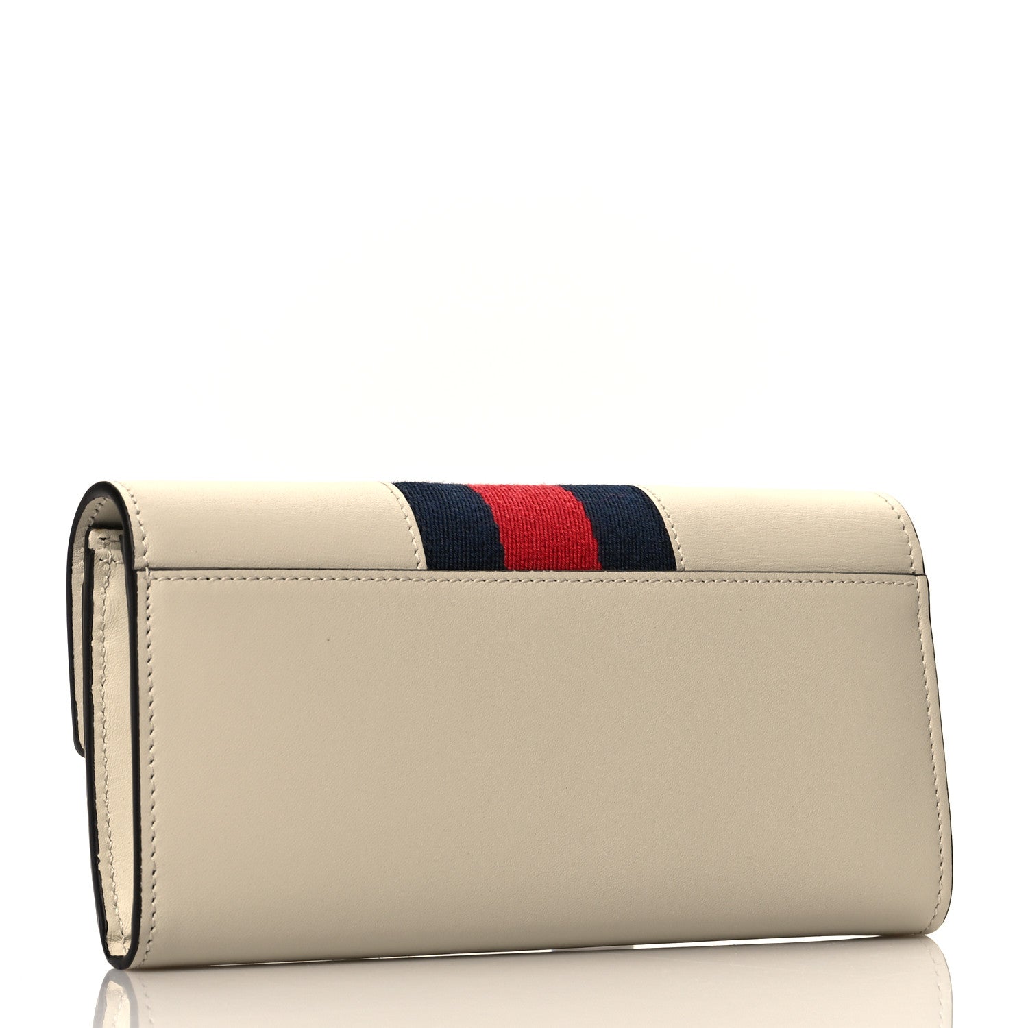 Gucci Calfskin Sylvie Continental Wallet White 3 of 9