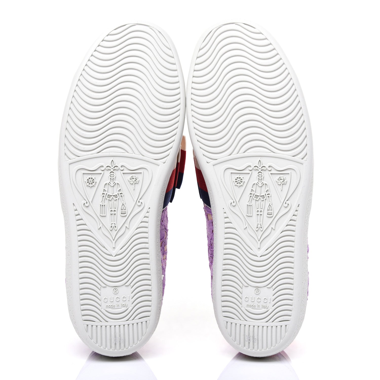 Gucci Lace Crystal Sylvie Web Flower Leaf Womens Ace Sneakers 36.5 Wisteria Perfect Pink 5 of 10