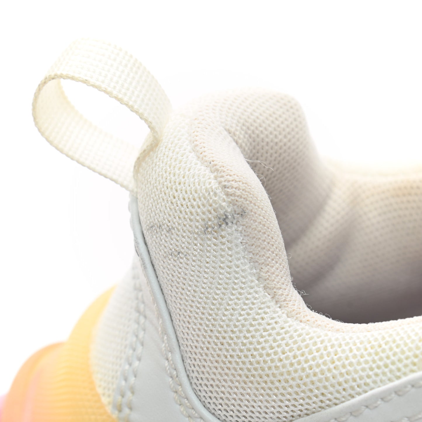Fabric Mesh Clear Sole Womens Triple S Sneakers 38 White Pink
