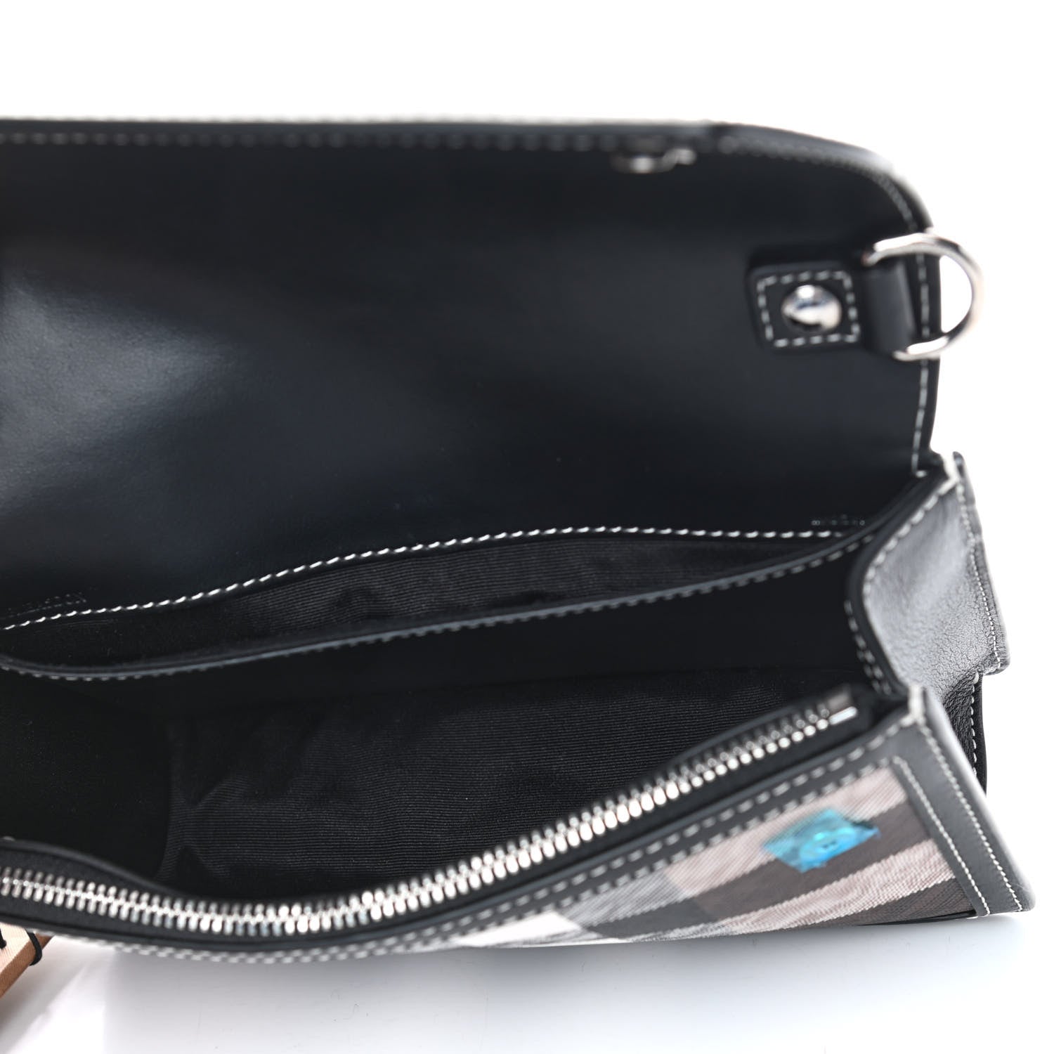 Burberry E-Canvas Giant Check Oscar Crossbody Dark Birch 5 of 9