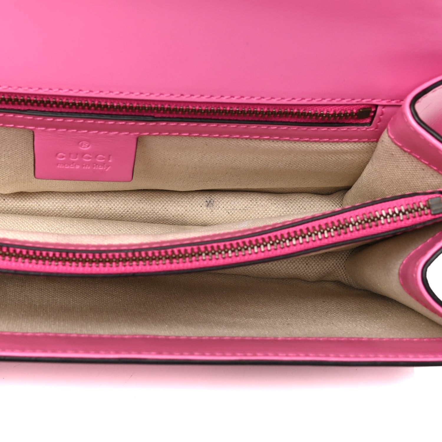 Gucci Knight Calfskin Malaga Kid Heart Medium GG Marmont Chain Handle Bag Tropical Pink Flower Hibiscus Red Multicolor 4 of 6