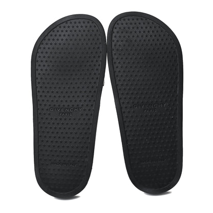 Givenchy Metallic Rubber Logo Pool Slide Sandals 36 Silver 5 of 7