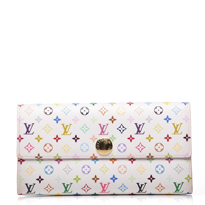 Louis Vuitton Monogram Multicolor Sarah Wallet White Eglantine 1 of 10