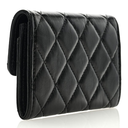 Chanel Aged Calfskin Quilted Reissue Flap Card Holder So Black 3 of 8
