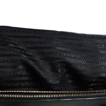 Prada Saffiano Lux Large Double Zip Tote Nero Black 7 of 10