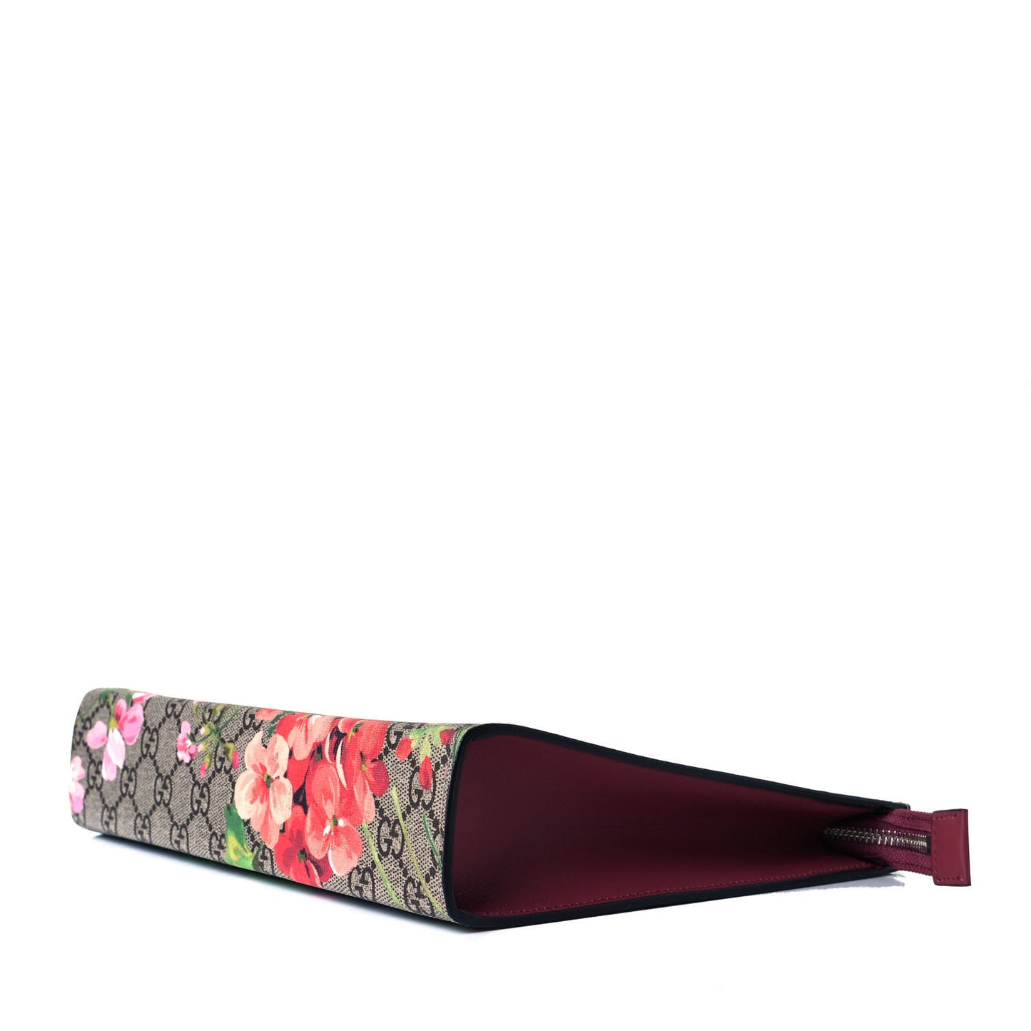 GG Supreme Monogram Blooms Large Cosmetic Case Beige Multicolor Dry Rose