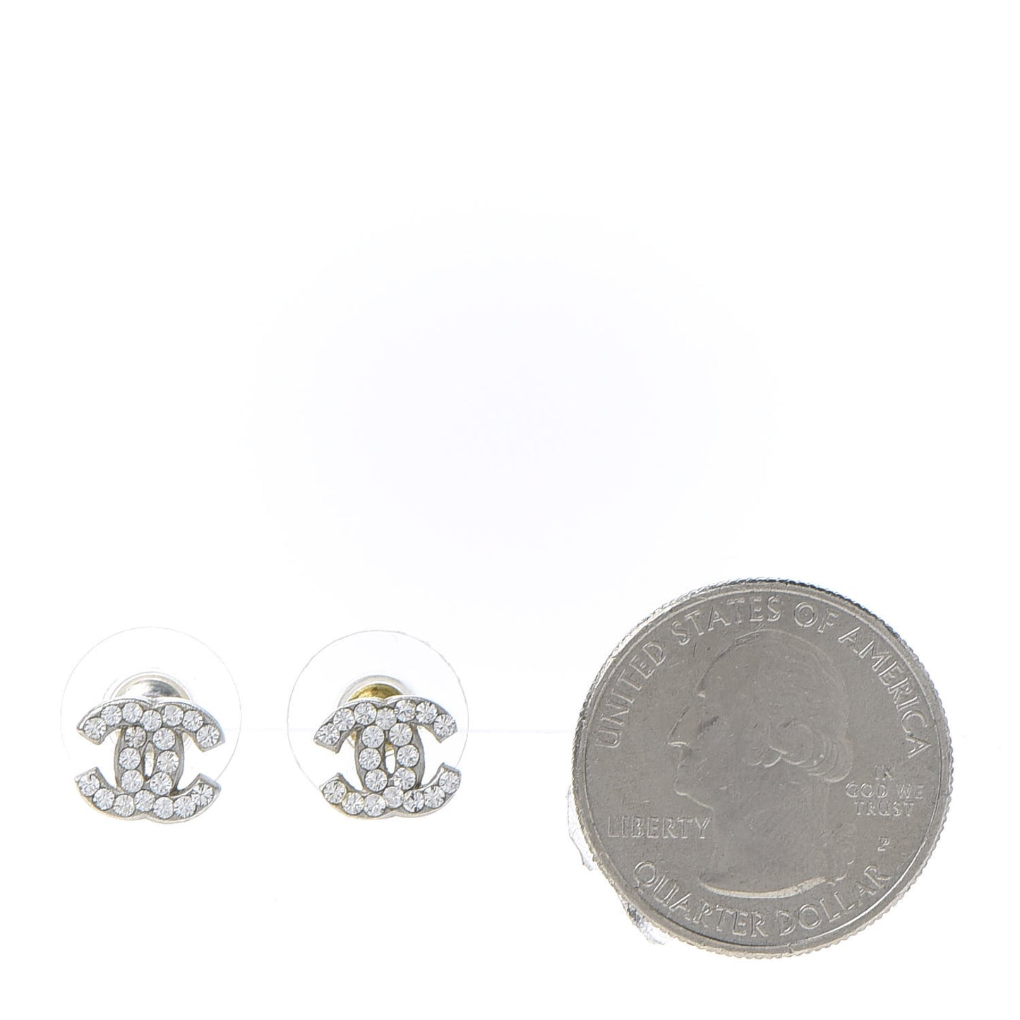 Crystal Mini Timeless CC Earrings Silver