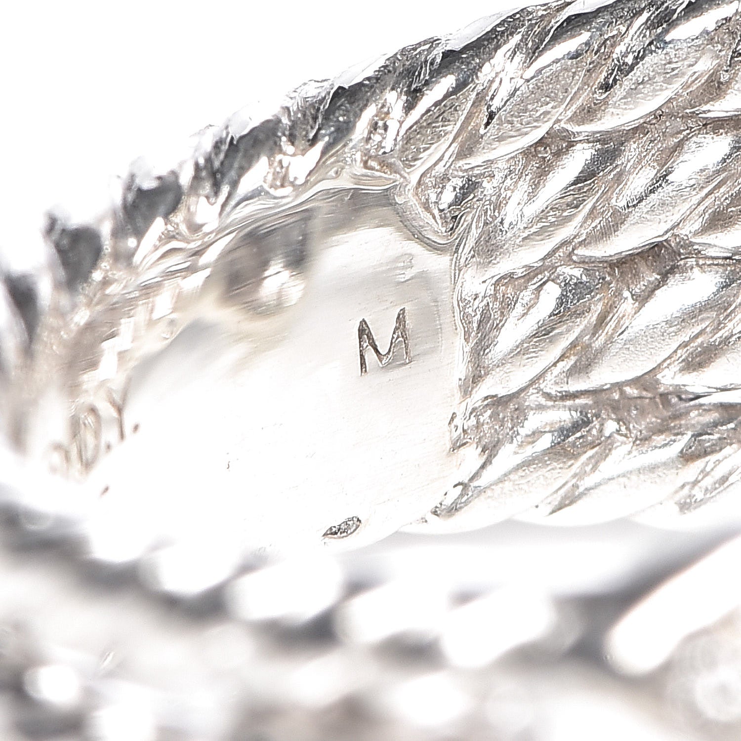 David Yurman Sterling Silver Diamond Confetti 4 Row Ring 50 5.5 6 of 6
