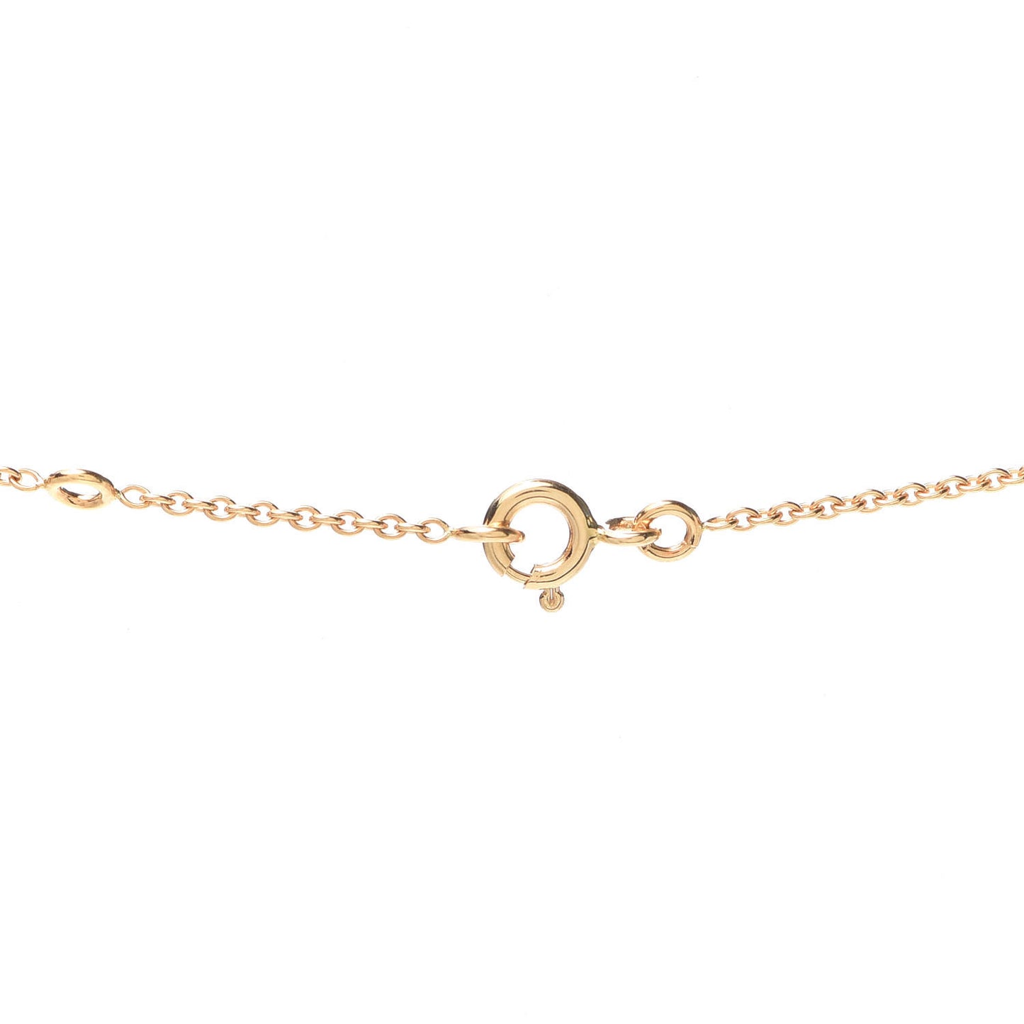 18K Yellow Gold Diamond Mother of Pearl Rose Des Vents Necklace