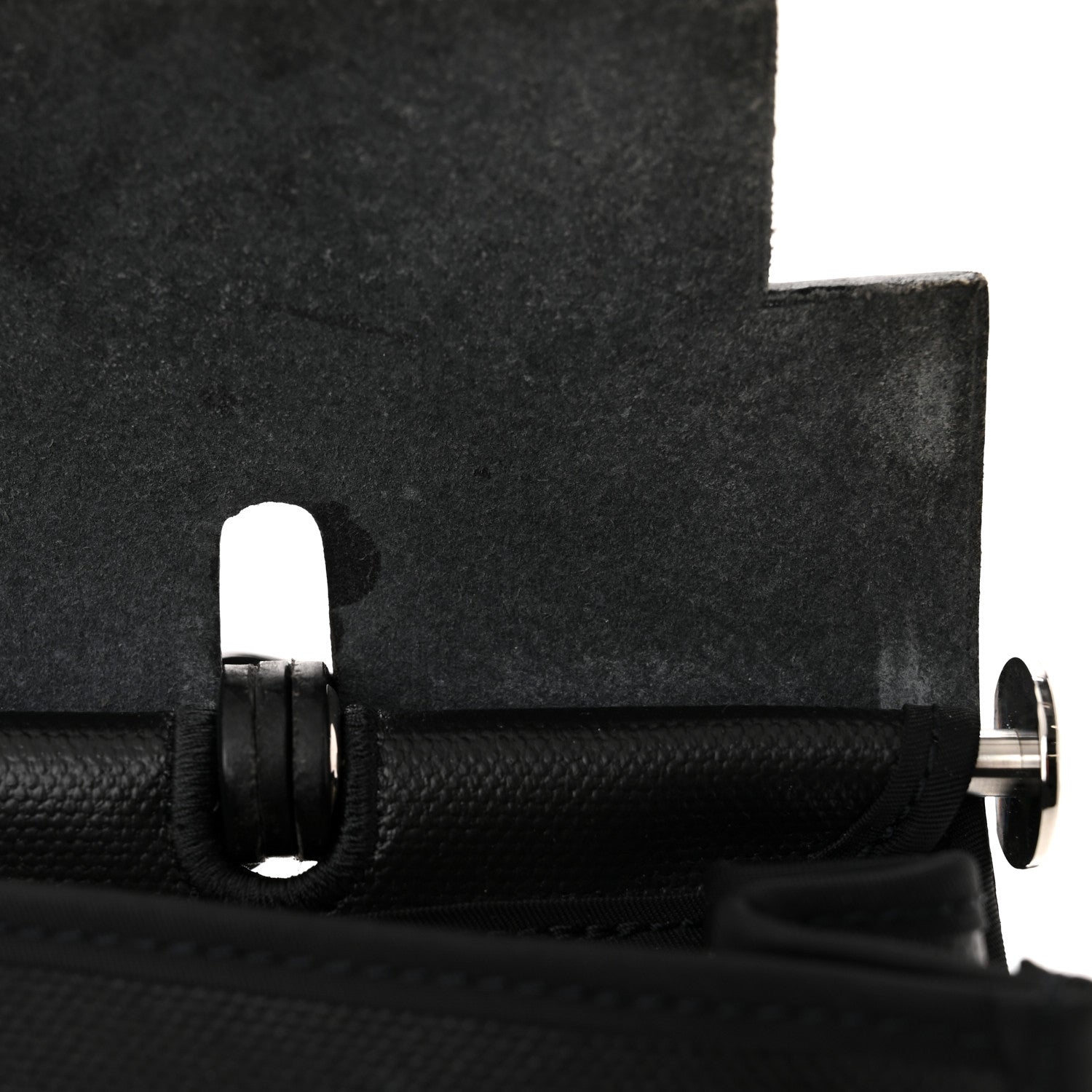 Hermes Toile H Berline Vache Hunter Herbag Zip PM 31 Black Ecru 14 of 15
