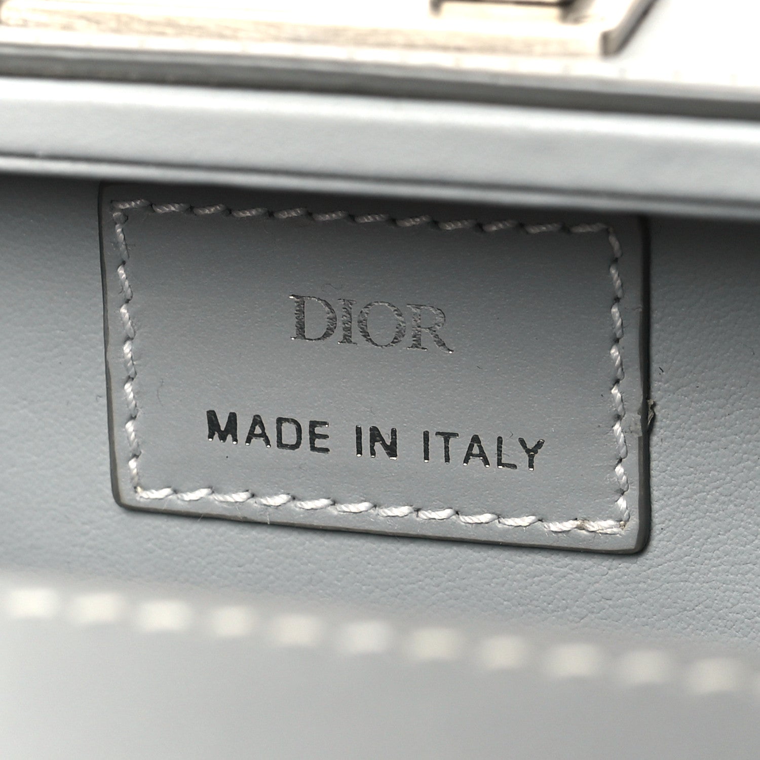 Christian Dior Coated Canvas CD Diamond Lock Mini Case Gray