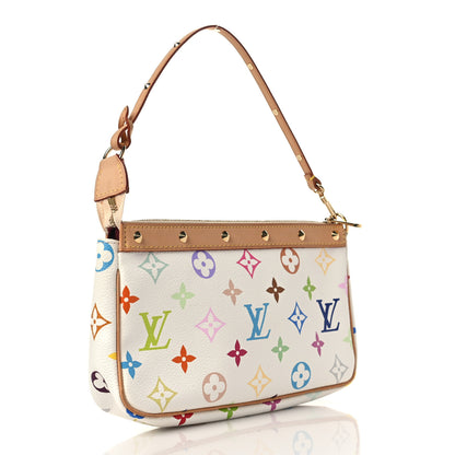 Louis Vuitton Monogram Multicolor Pochette Accessories White 3 of 8