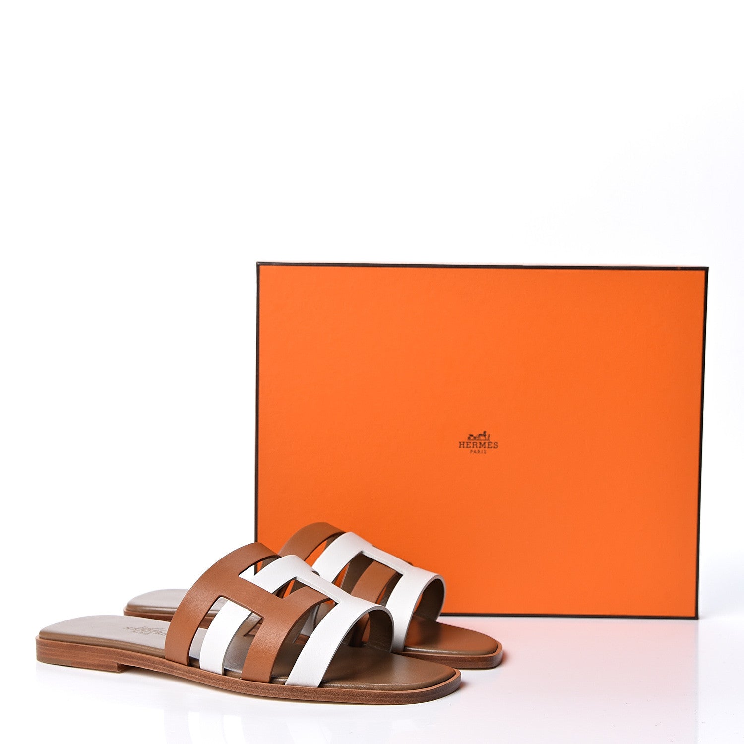 Hermes Calfskin Amore Sandals 37 White Naturel 11 of 11