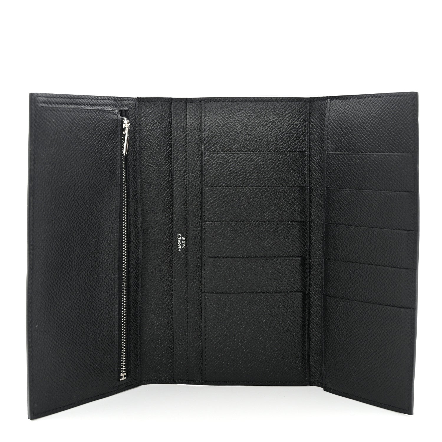 Hermes Epsom Bearn Gusset Wallet Black 5 of 7