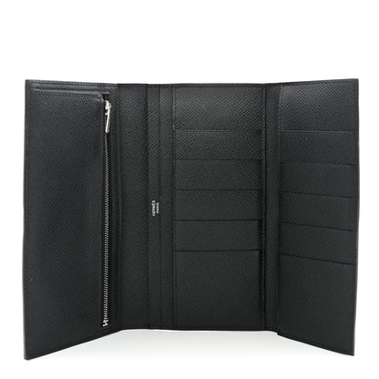 Hermes Epsom Bearn Gusset Wallet Black 5 of 7