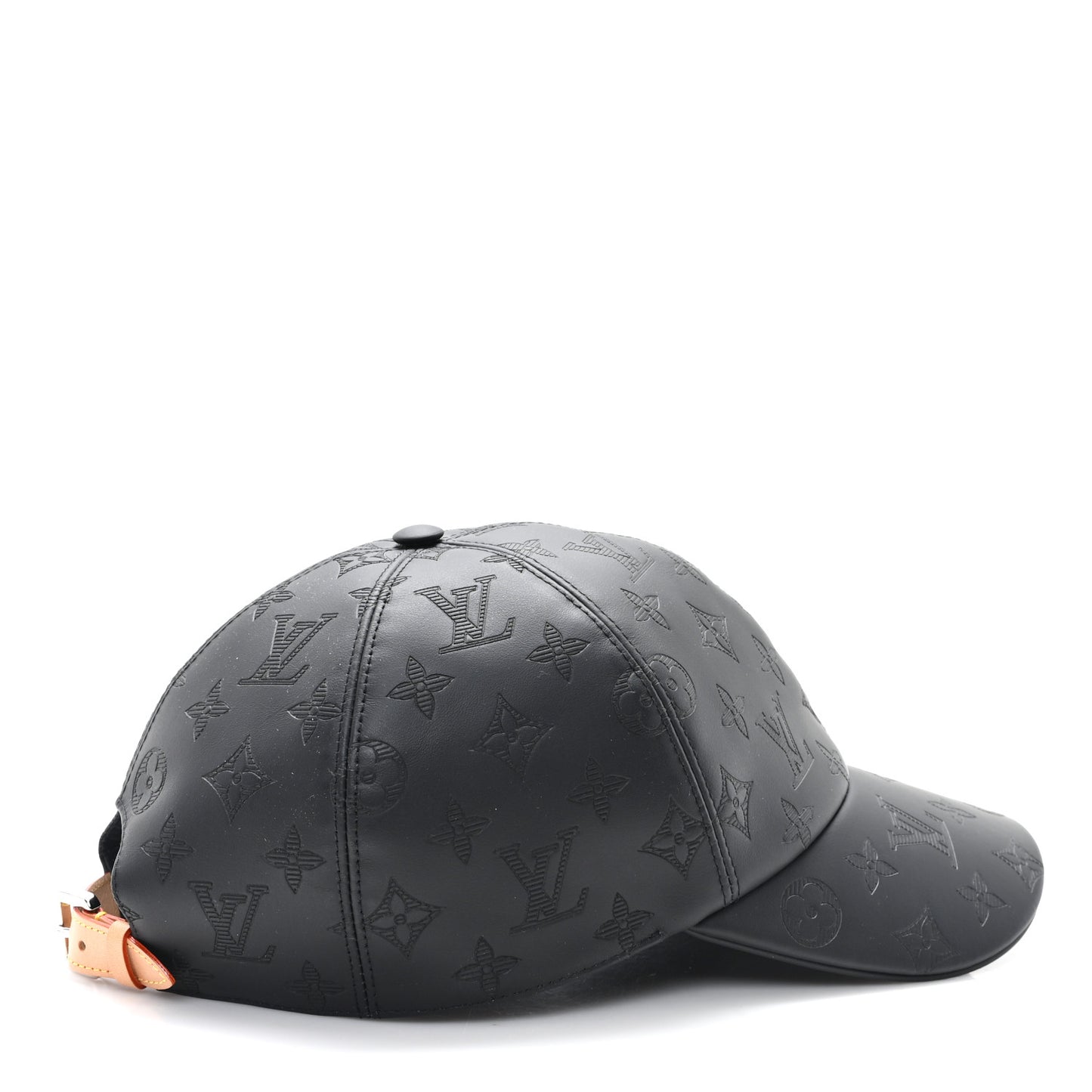 Calfskin Monogram Shadow Baseball Cap 60 Black