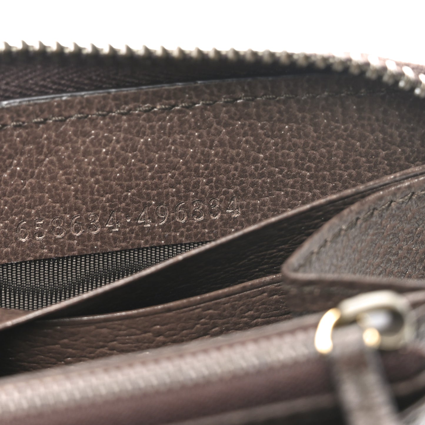 Monogram Jumbo GG Textured Dollar Calfskin Diana Zip Around Continental Wallet Camel Ebony New Acero