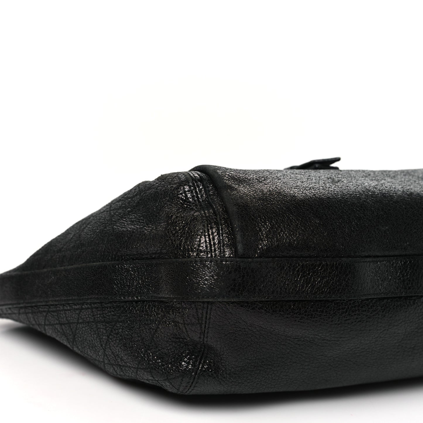 Ceramic Effect Deerskin Cannage Bee Tote Black