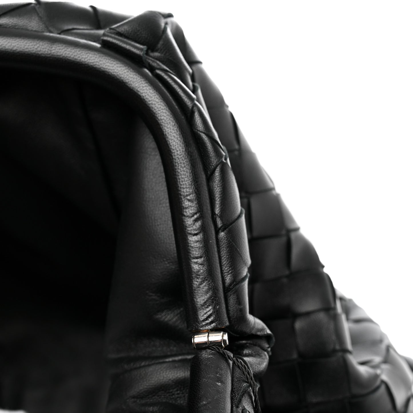 Nappa Maxi Intreccio The Pouch Oversized Clutch Black