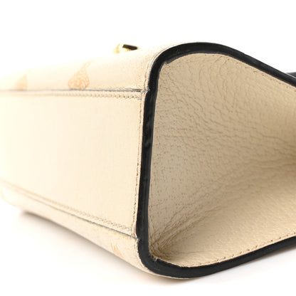 Gucci Grained Calfskin Bee Star Small Padlock Shoulder Bag White 10 of 10